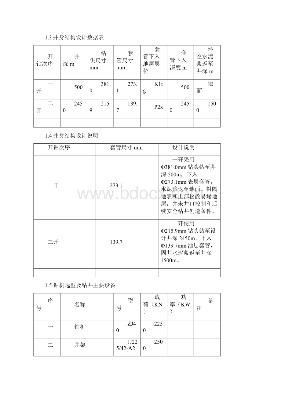 钻井工程设计钻具组合部分已完成 直井.docx_第2页