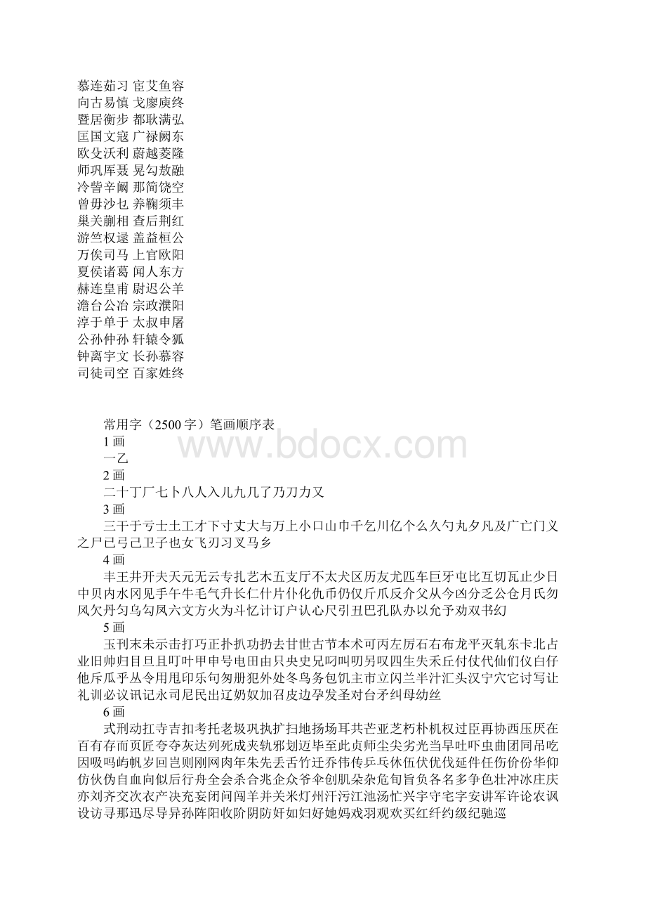 全新硬笔行书百家姓及常用汉字3500字.docx_第2页