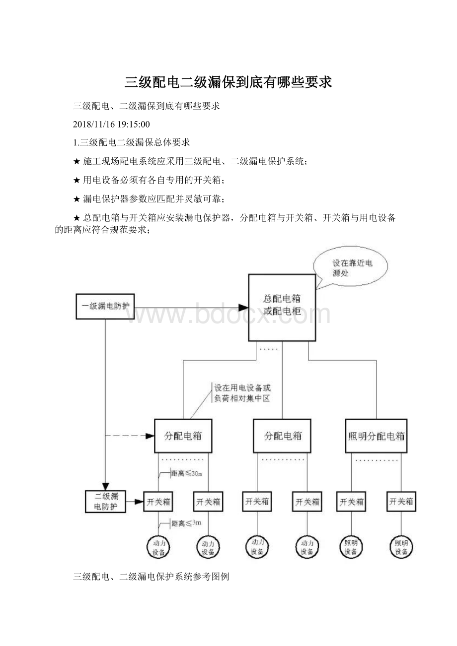 三级配电二级漏保到底有哪些要求Word下载.docx_第1页