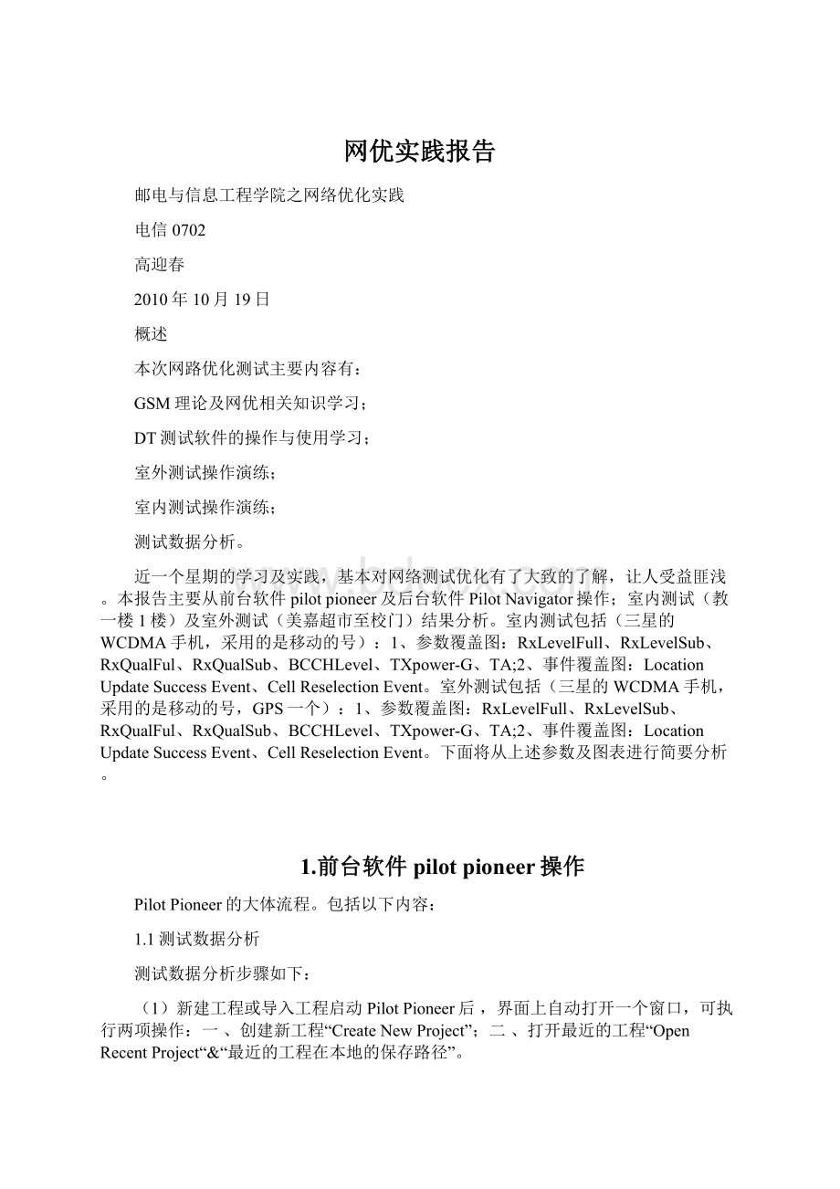 网优实践报告Word文档下载推荐.docx_第1页