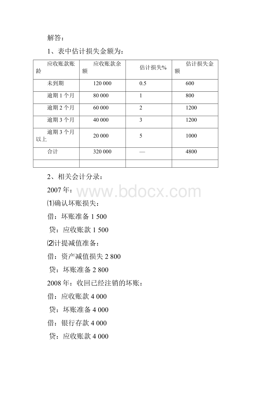 中级财务会计形成性考核册及参考答案Word文档下载推荐.docx_第2页