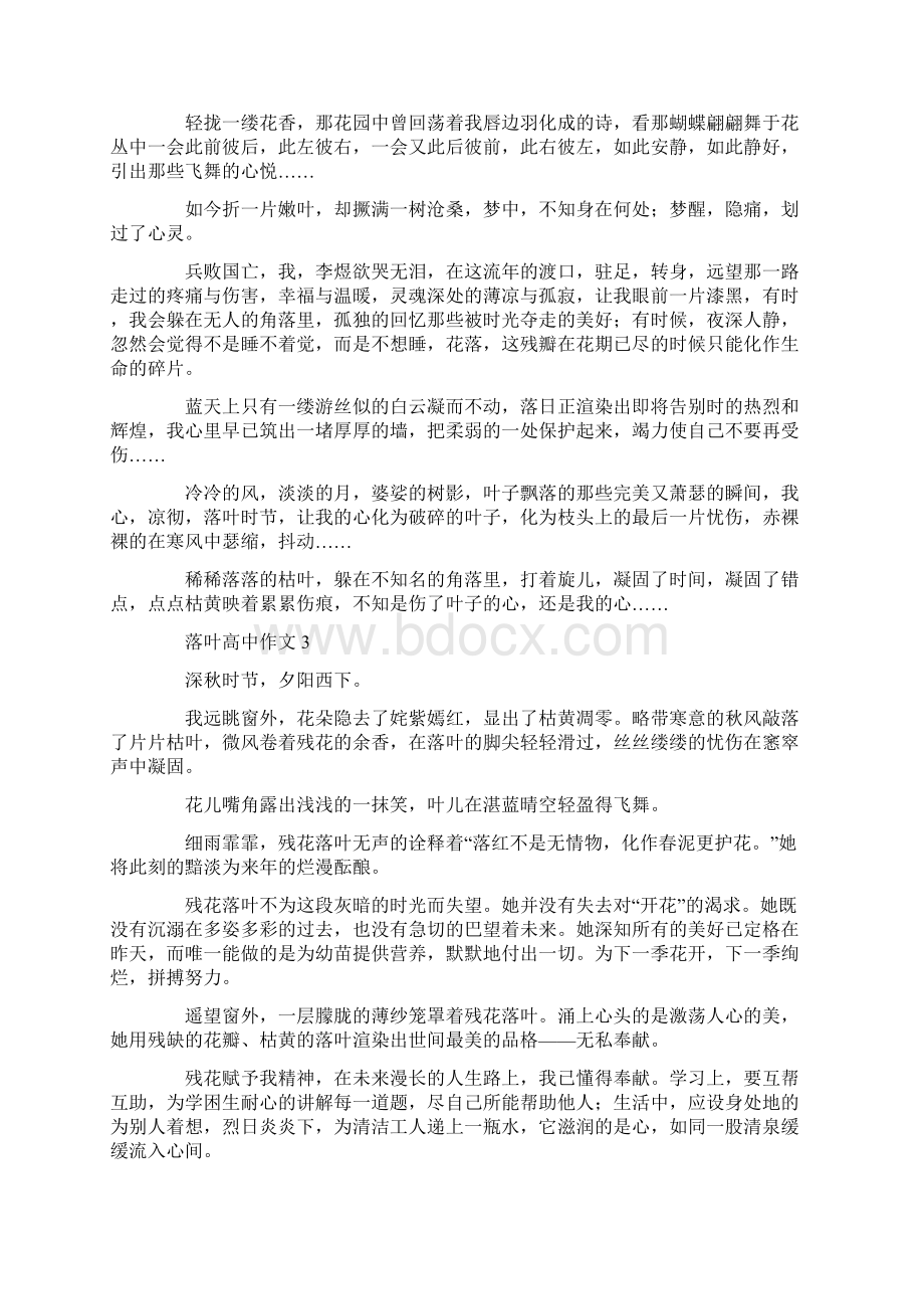 落叶高中作文12篇Word下载.docx_第2页