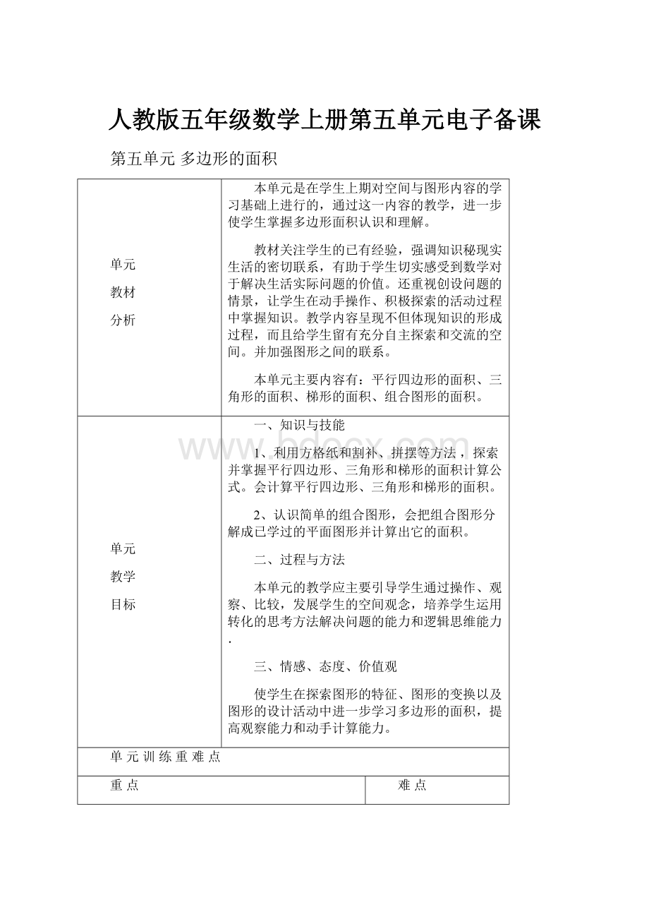 人教版五年级数学上册第五单元电子备课.docx_第1页