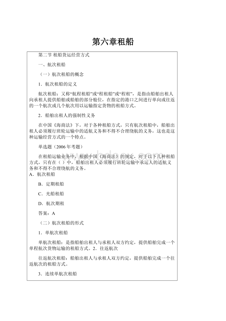 第六章租船文档格式.docx