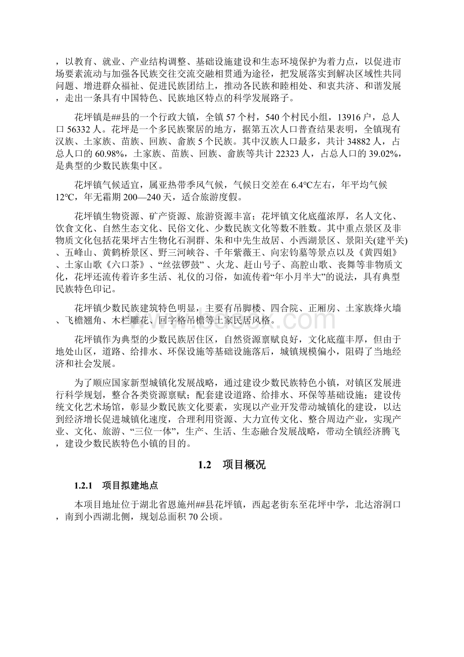 少数民族特色小镇建设项目可行性研究报告.docx_第3页