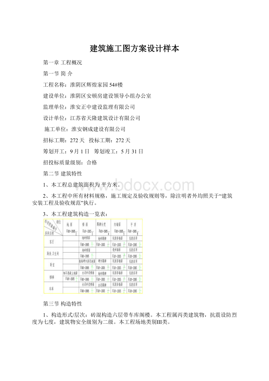 建筑施工图方案设计样本.docx