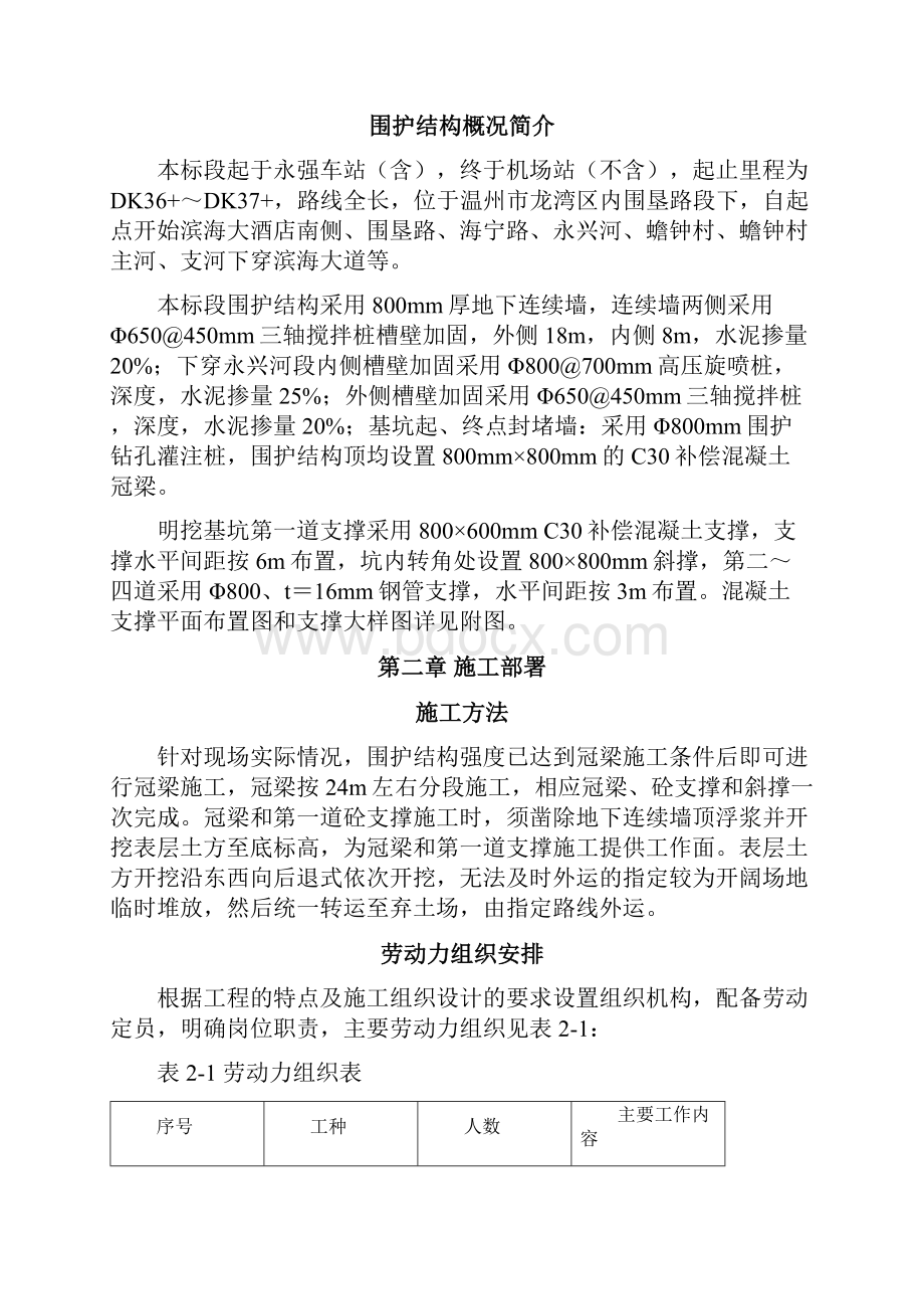 冠梁支撑梁施工方案.docx_第2页