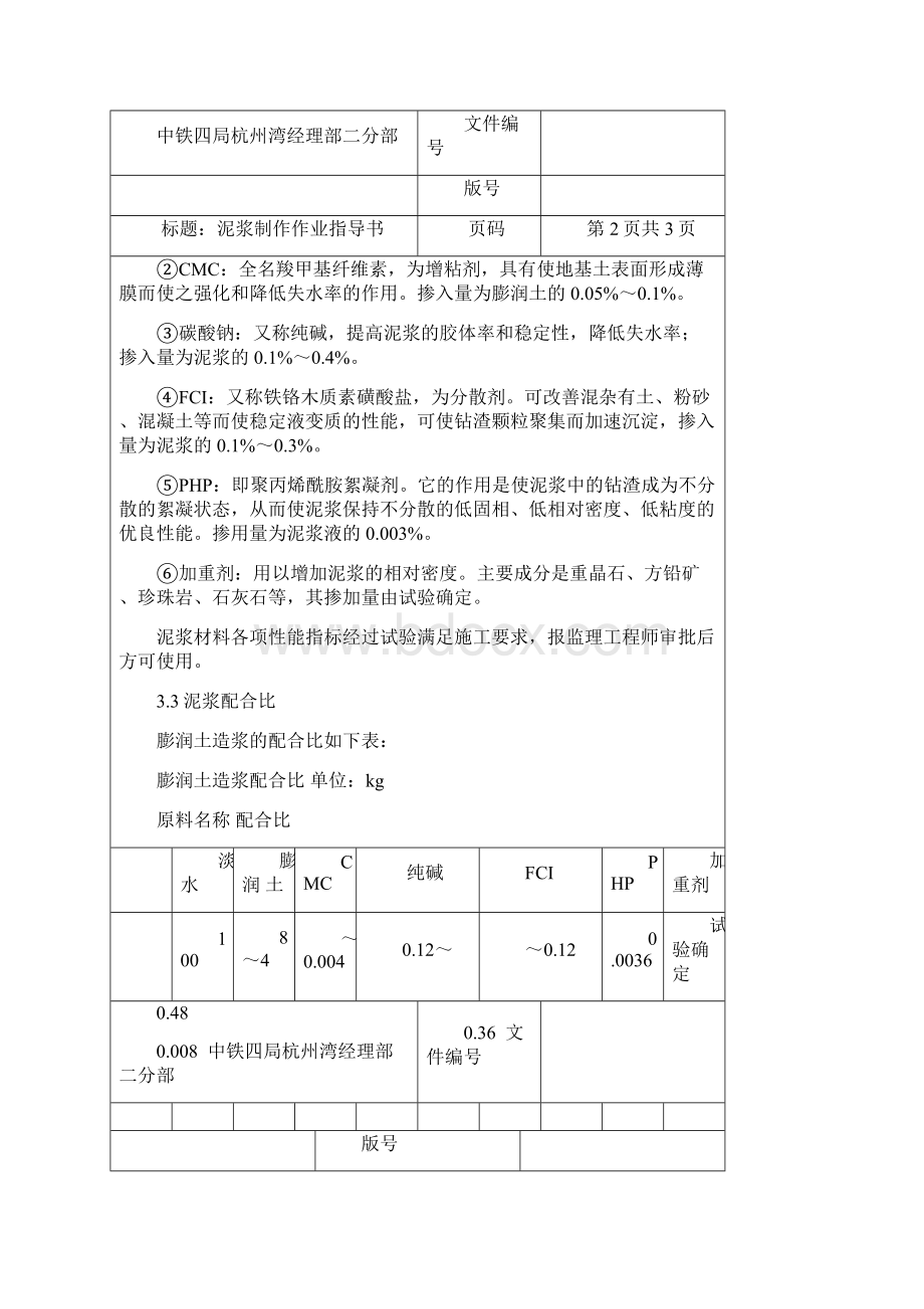 泥浆制作作业指导方案.docx_第2页