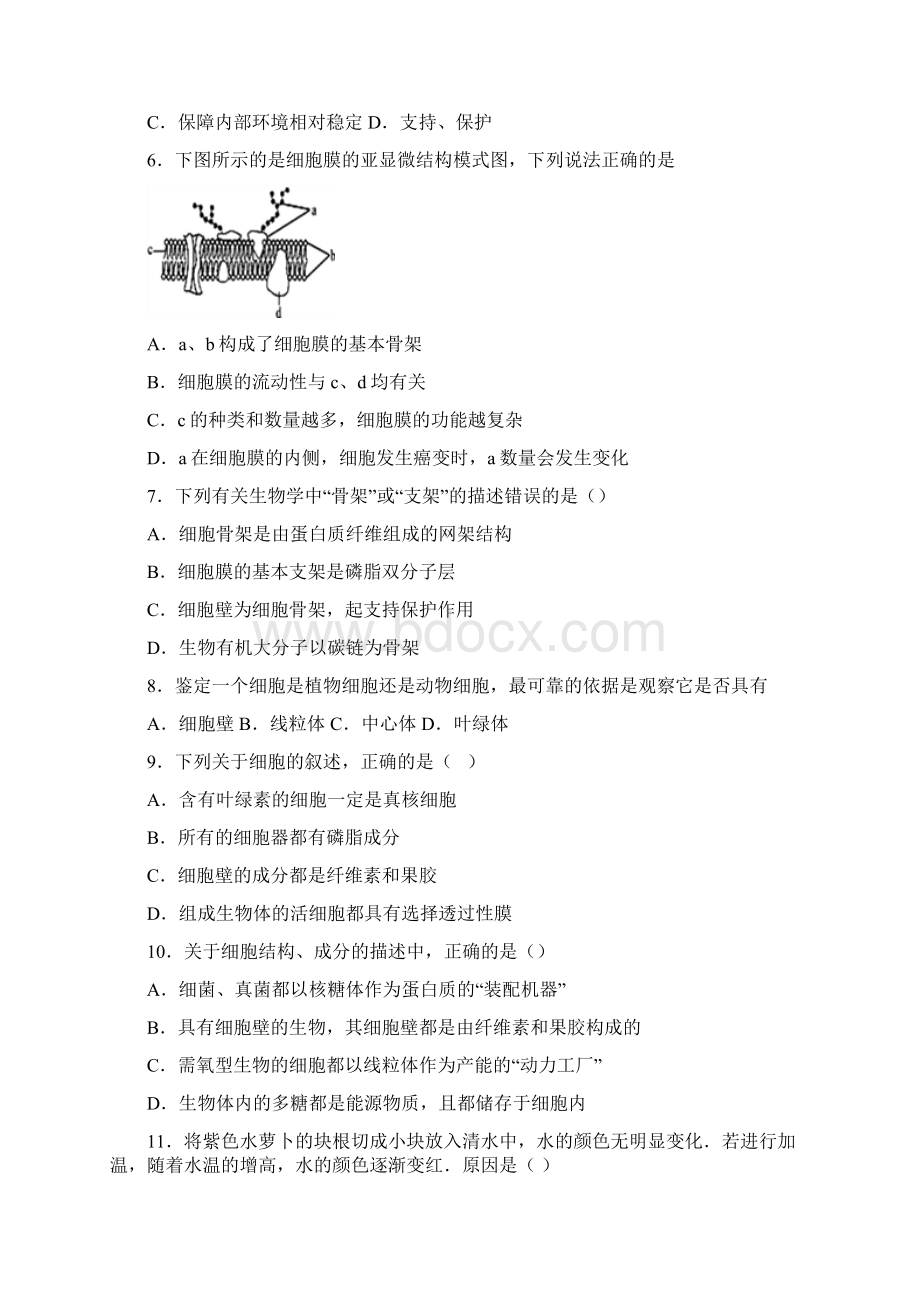 福建省三明市永安市永安第十二中学最新高一下学期月考生物试题Word文档下载推荐.docx_第2页