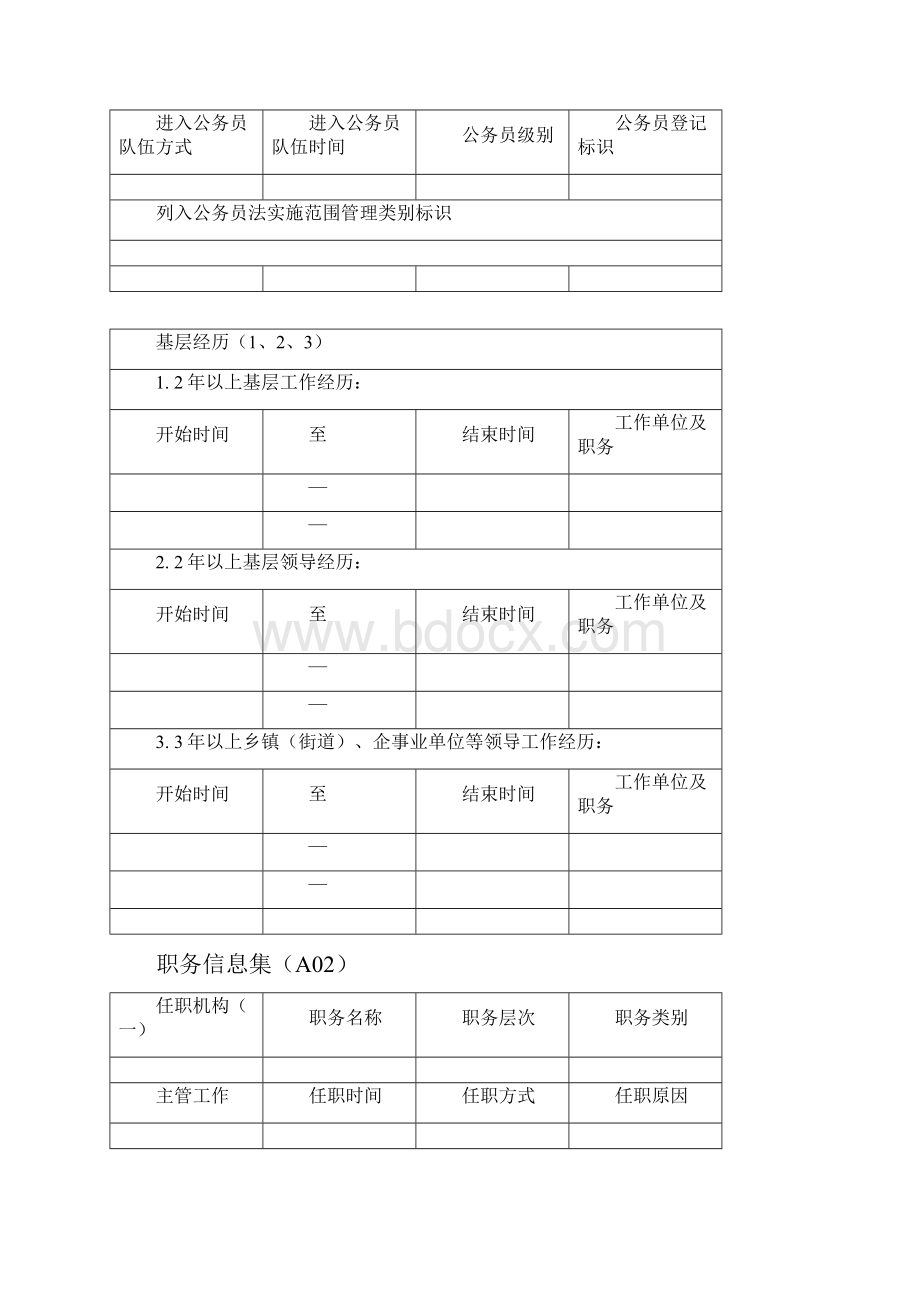 云南省公务员信息采集表Word文档下载推荐.docx_第3页