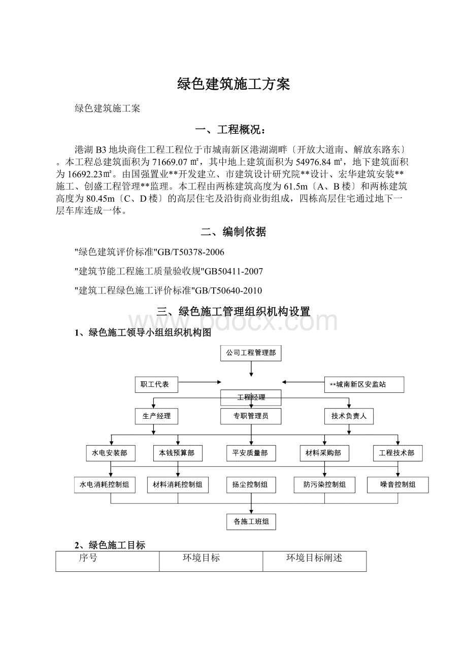 绿色建筑施工方案Word文件下载.docx_第1页