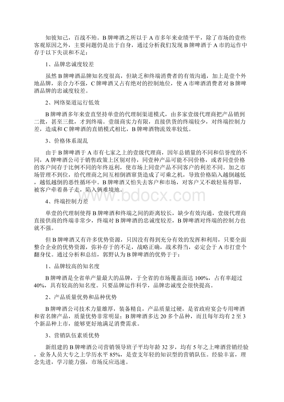 营销案例啤酒行业整合营销策略的实战案例Word格式文档下载.docx_第3页