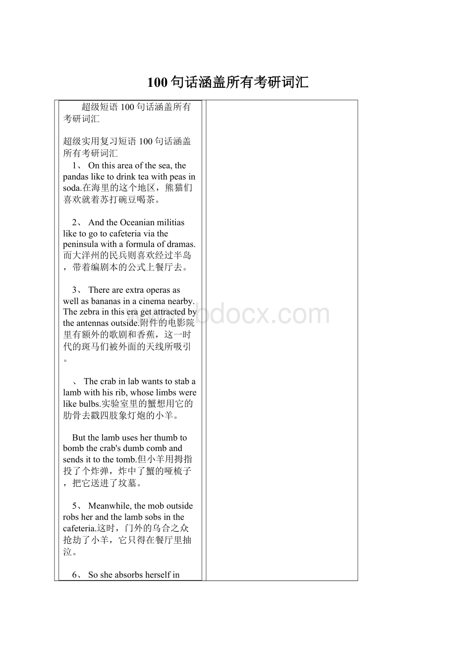 100句话涵盖所有考研词汇.docx_第1页