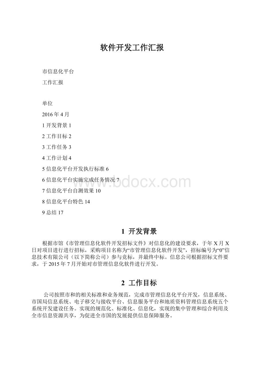 软件开发工作汇报.docx_第1页