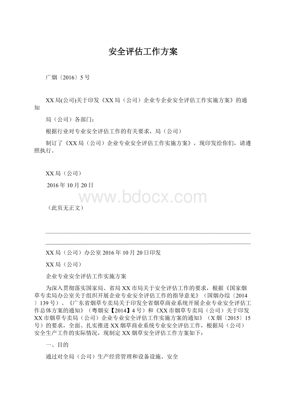 安全评估工作方案.docx_第1页