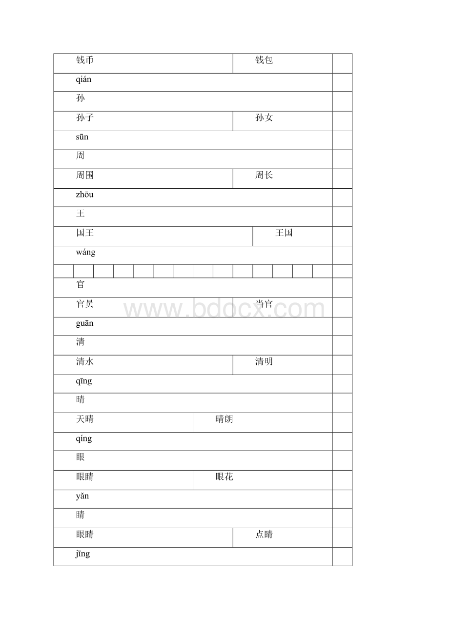 部编版一年级下册语文第一单元生字卡片.docx_第3页