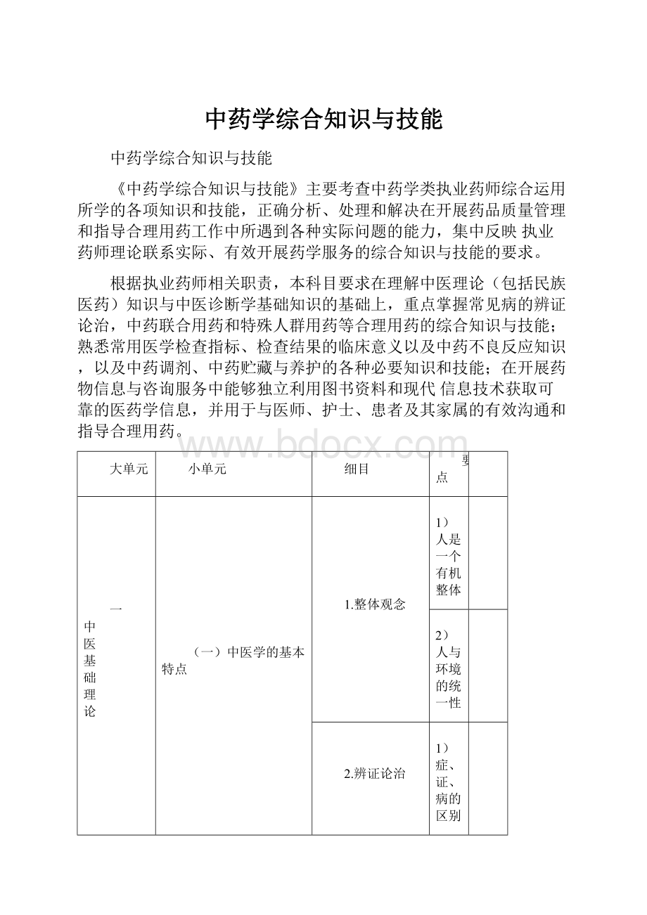 中药学综合知识与技能.docx_第1页