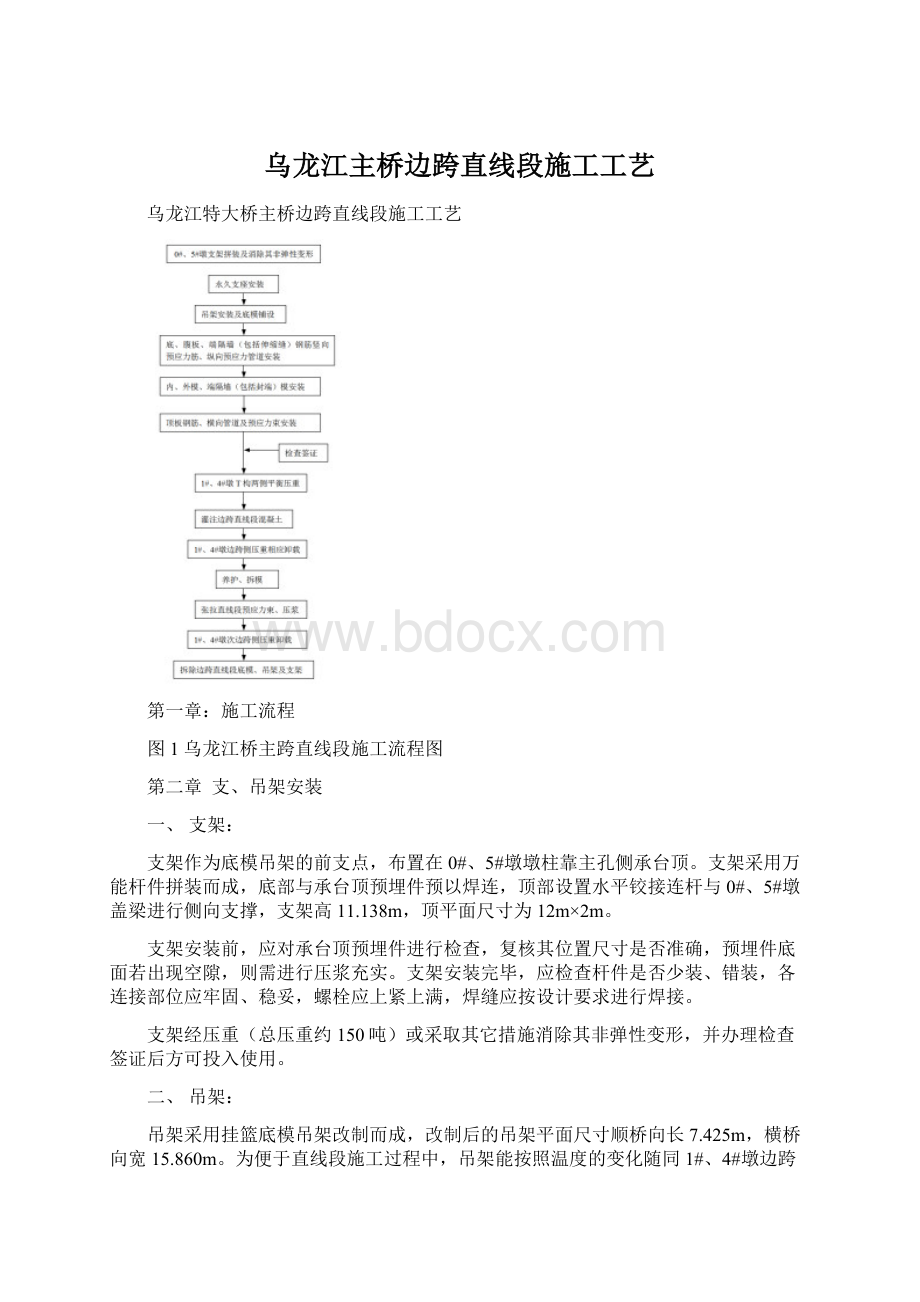 乌龙江主桥边跨直线段施工工艺Word文档格式.docx_第1页