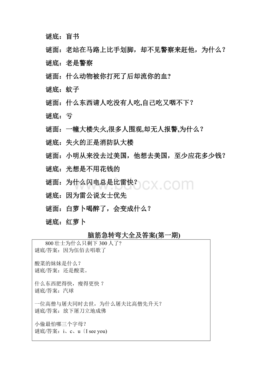 脑筋急转弯大全及答案.docx_第2页