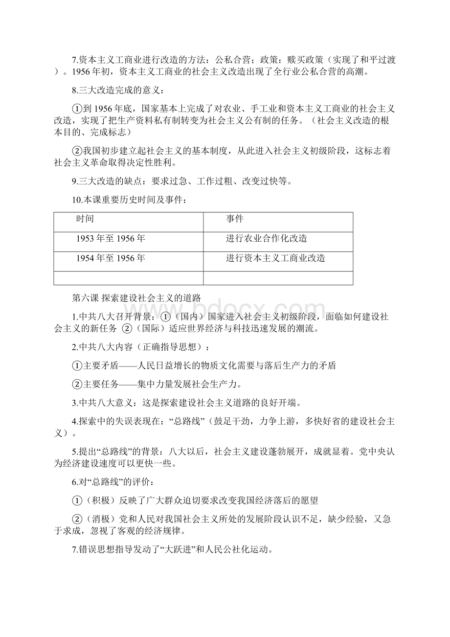 人教版八年级历史下册知识点全套Word文档格式.docx_第3页