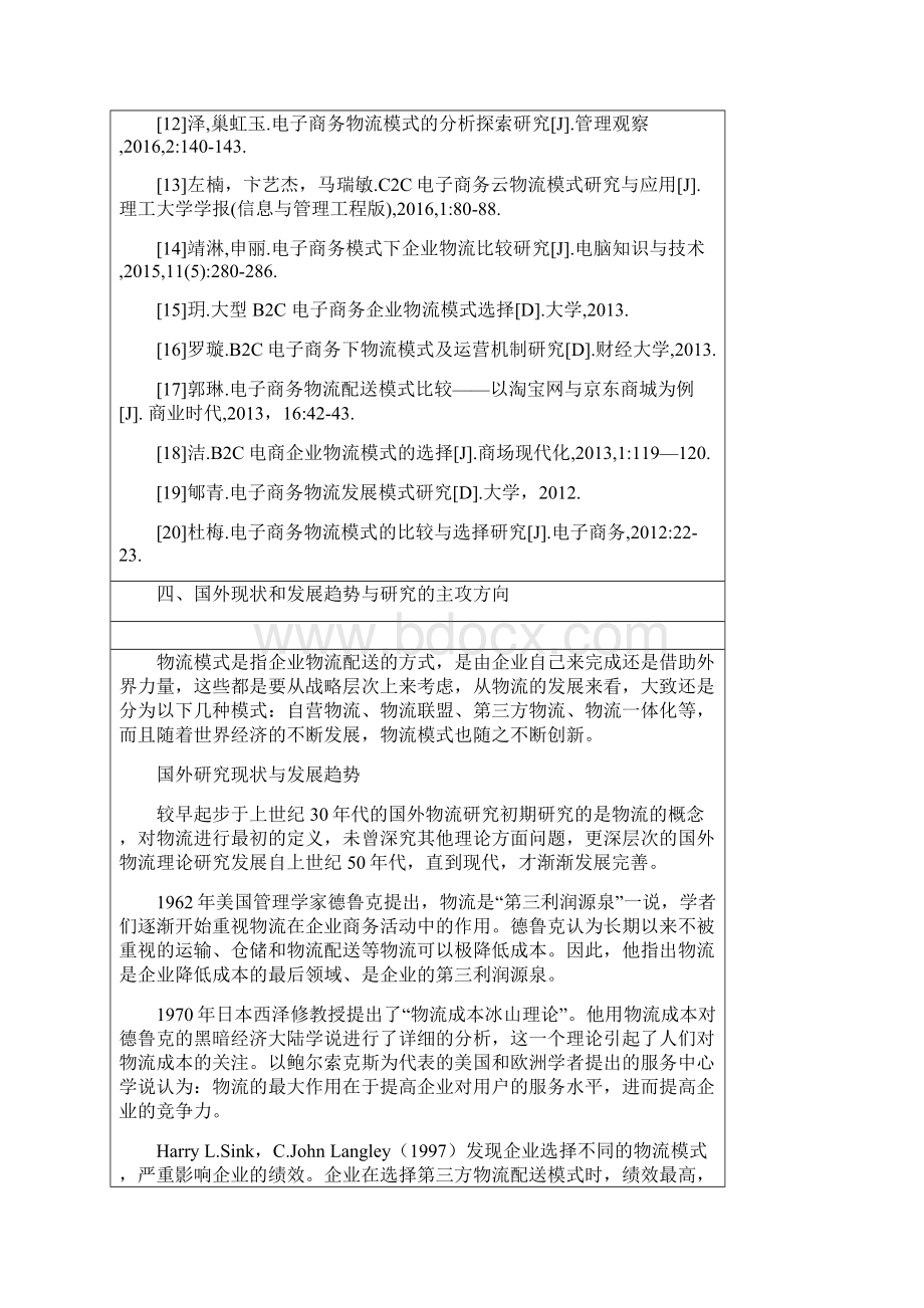 淘宝网与唯品会的物流模式比较研究论文开题报告.docx_第3页