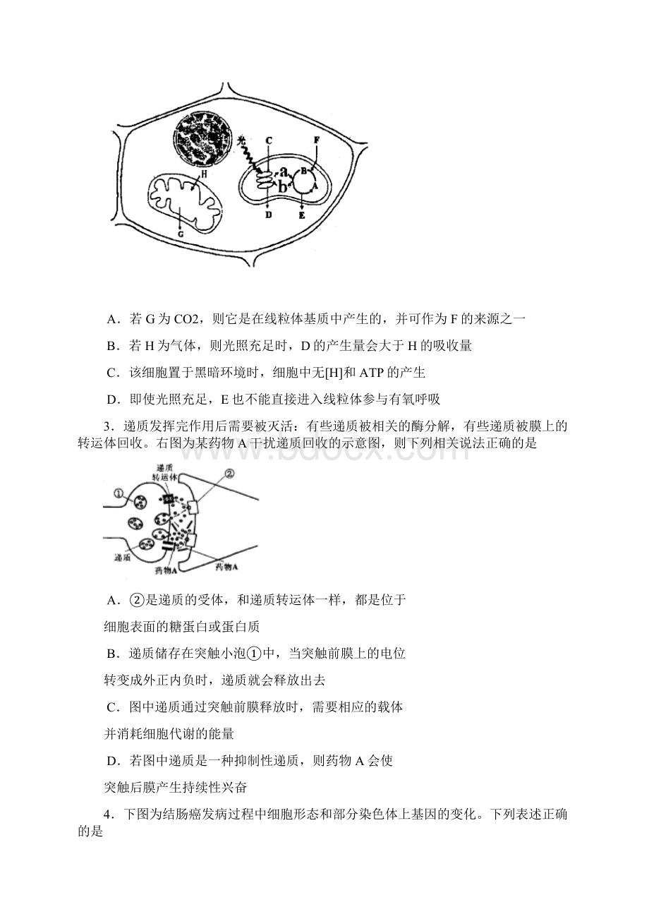 郑州市届高中毕业班考前检测二理综.docx_第2页