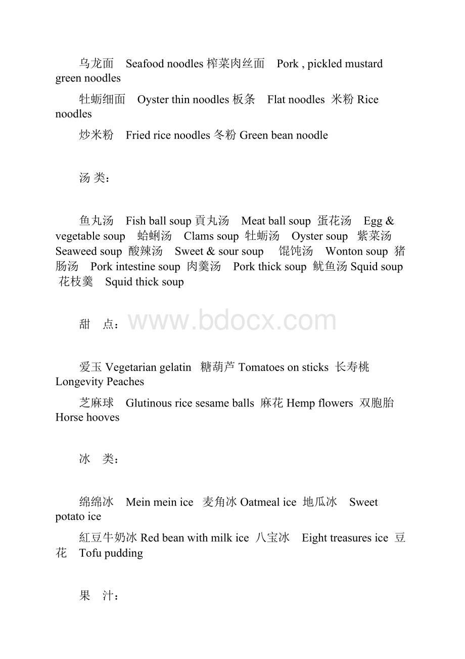 小吃中英文对照.docx_第2页