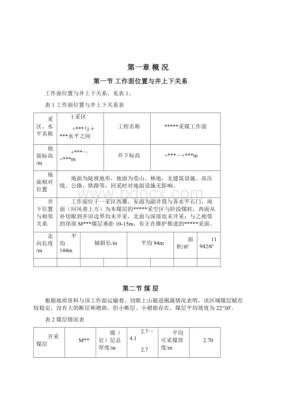 煤矿采煤工作面作业规程Word下载.docx_第2页