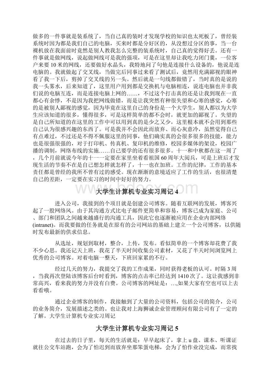 大学生计算机专业实习周记Word格式文档下载.docx_第2页