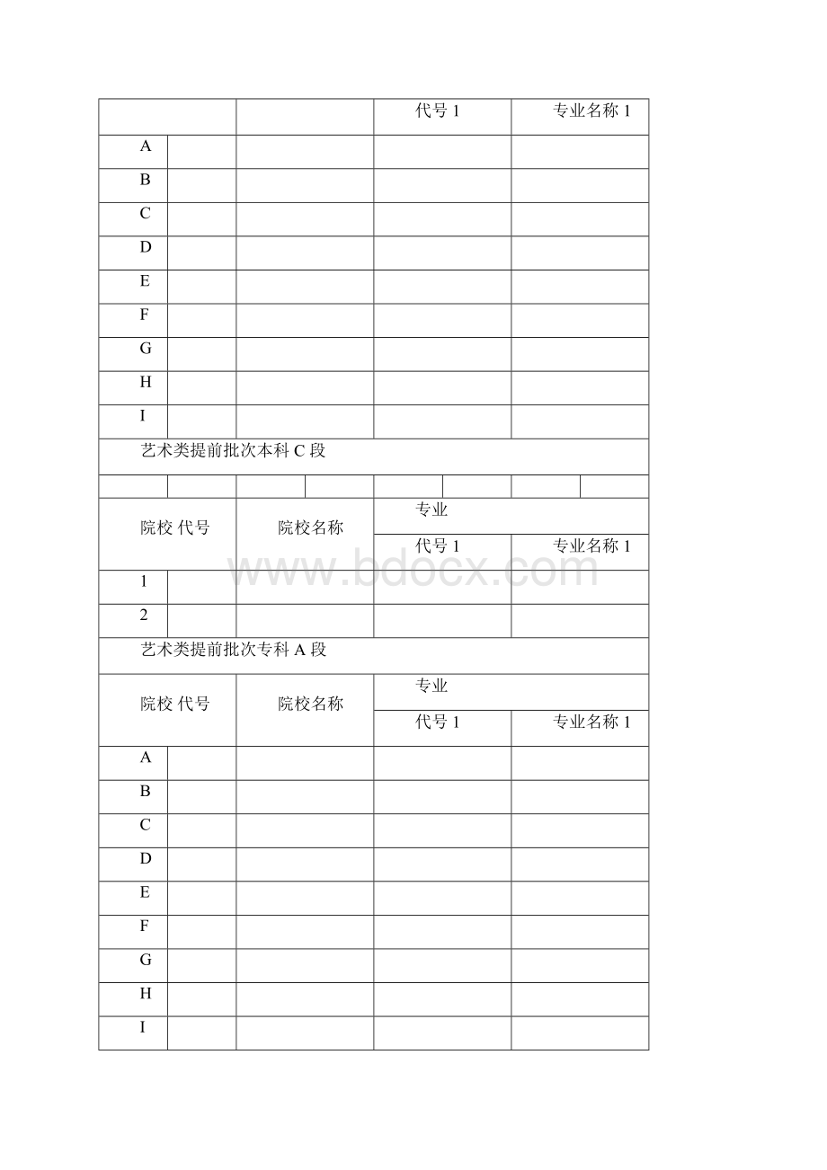 版普通高校招生志愿预填表样表.docx_第3页