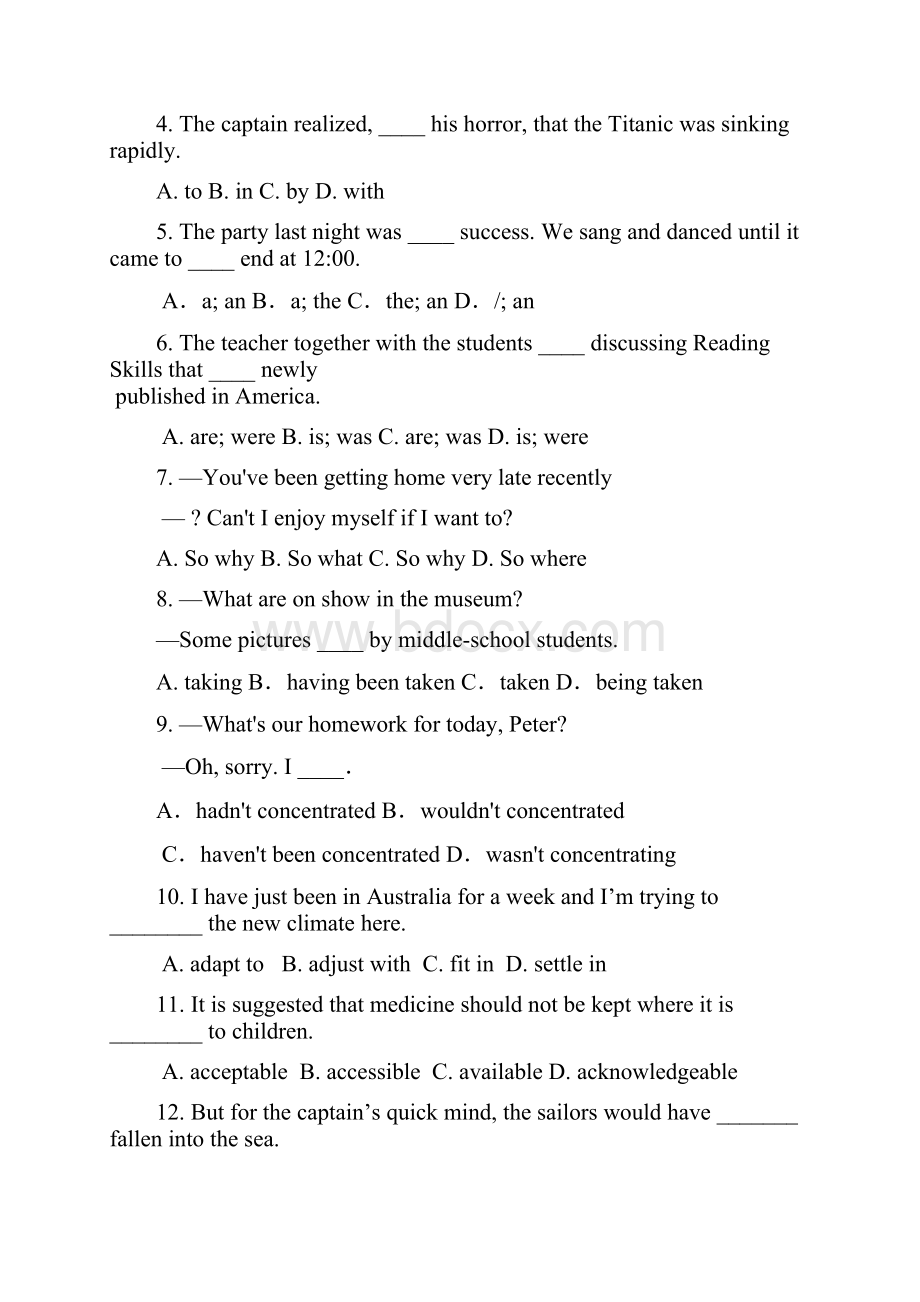 甘肃省天水三中学年高二下学期第二次月考英语试题.docx_第2页