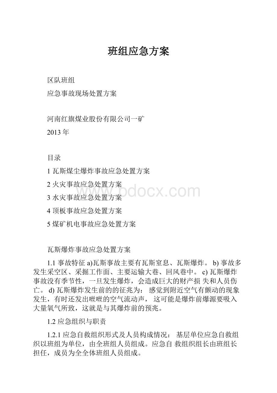 班组应急方案文档格式.docx_第1页