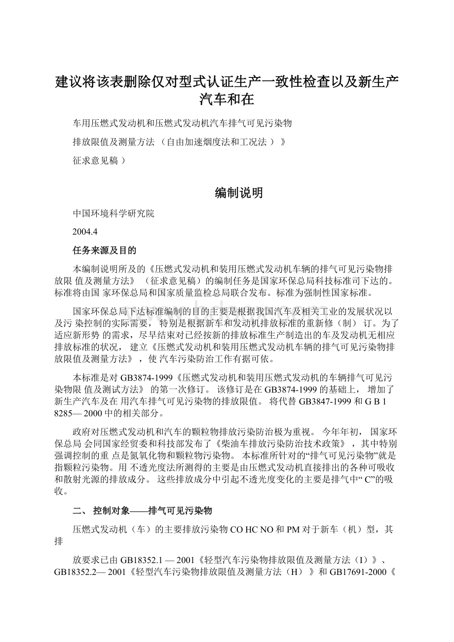 建议将该表删除仅对型式认证生产一致性检查以及新生产汽车和在Word文档下载推荐.docx_第1页