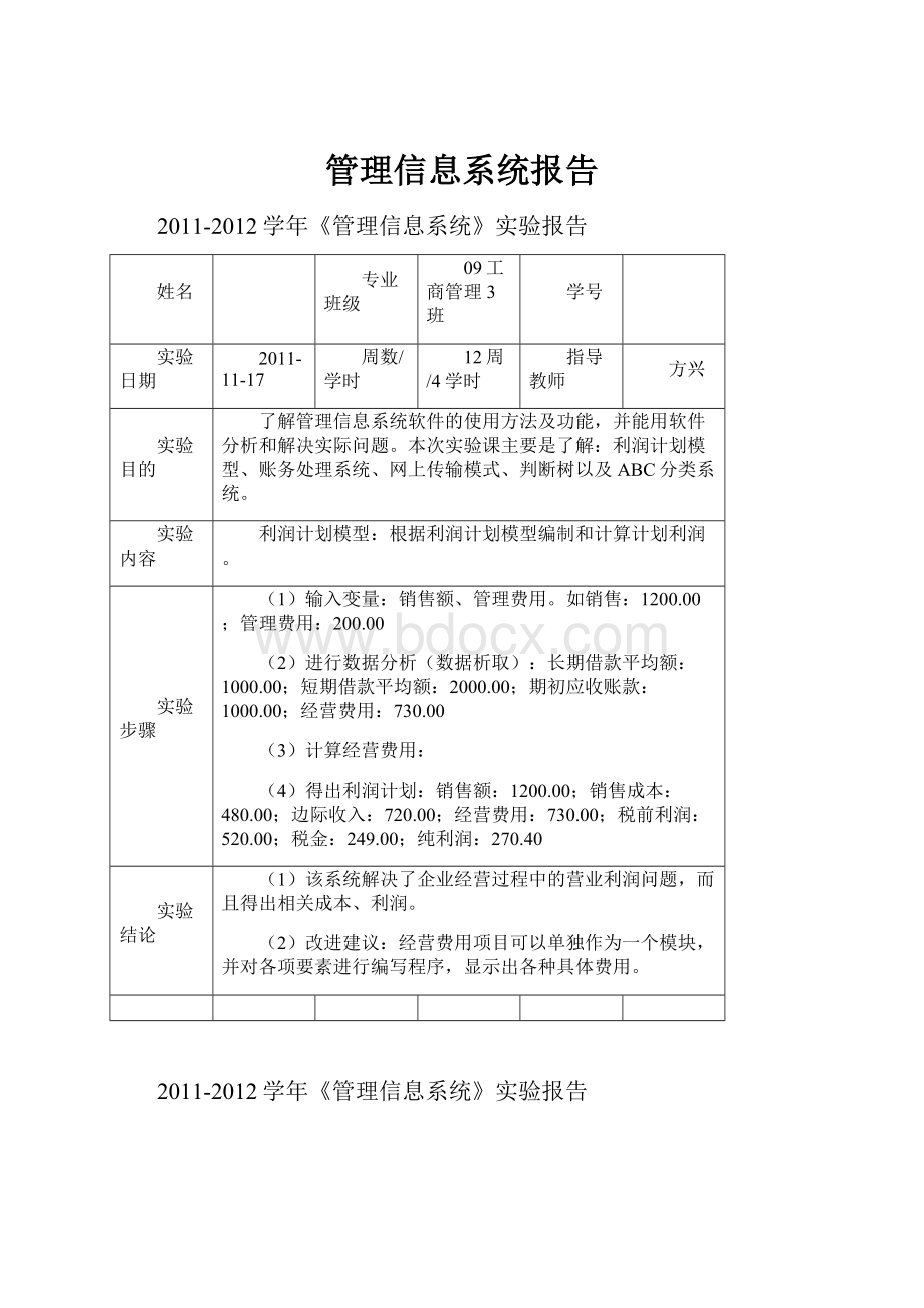 管理信息系统报告Word下载.docx_第1页