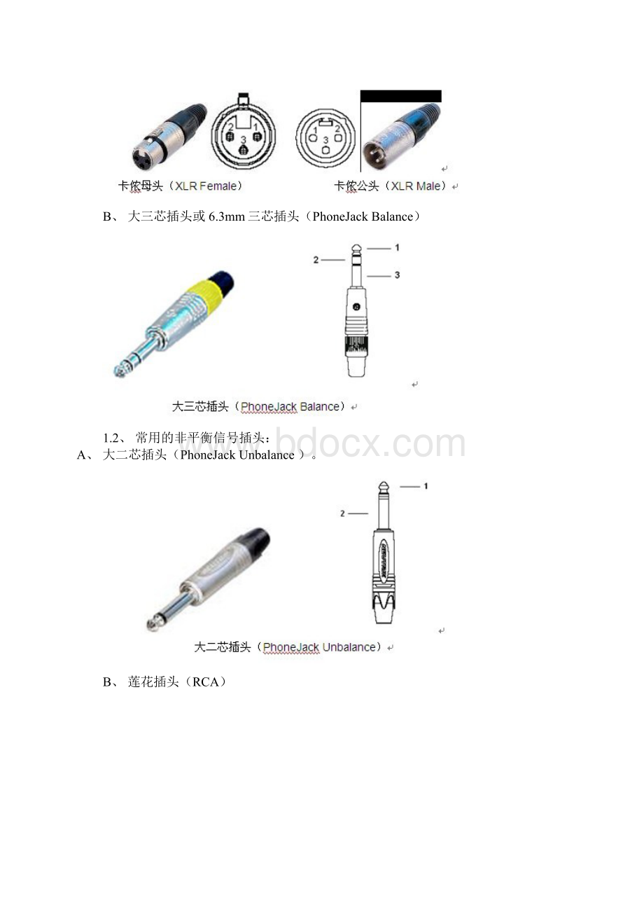 常用音频线材的连接头卡农大二芯大三芯制作方式.docx_第2页