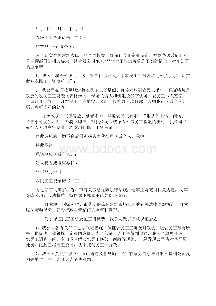 农民工工资承诺书.docx_第2页