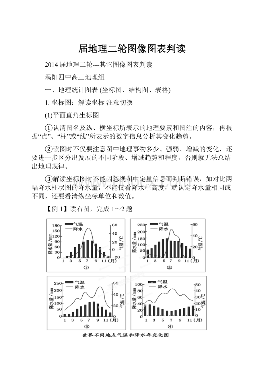 届地理二轮图像图表判读.docx