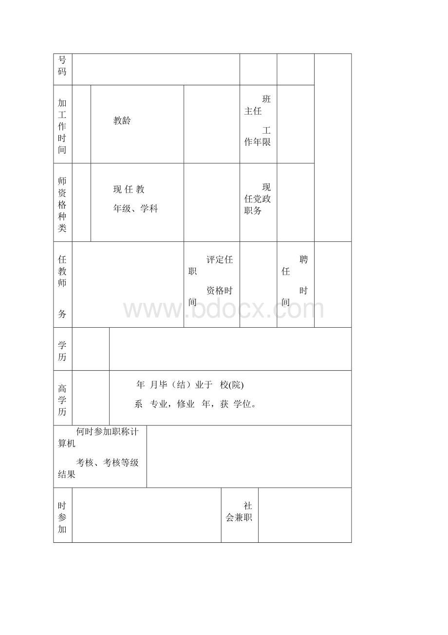 安徽省中小学教师专业技术资格评审表.docx_第2页