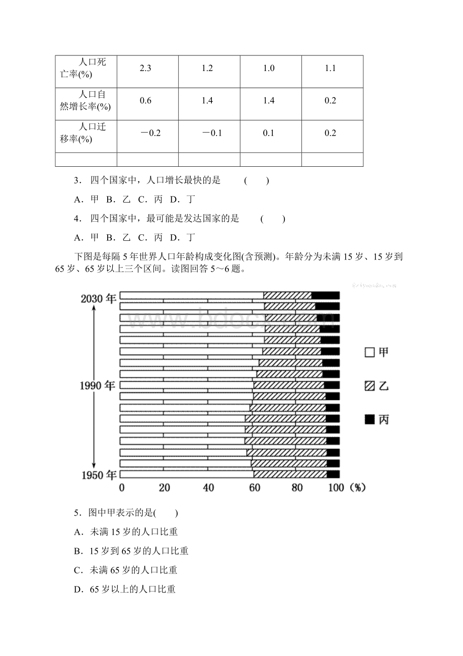 山西省朔州市学年高一地理下学期第一次阶段性测试试题.docx_第2页