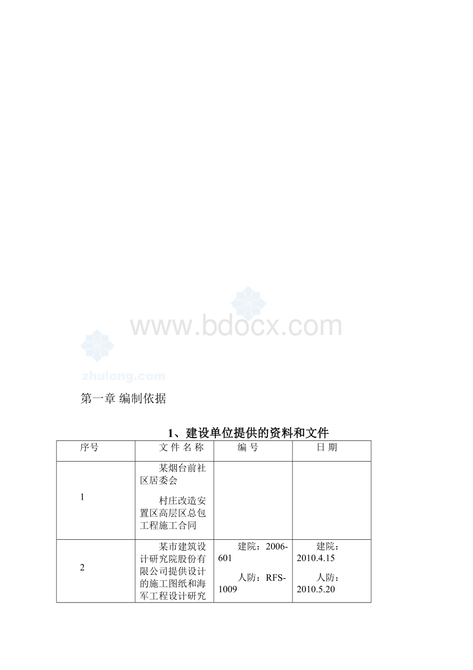 改造安置小区高层住宅楼施工组织设计Word下载.docx_第2页