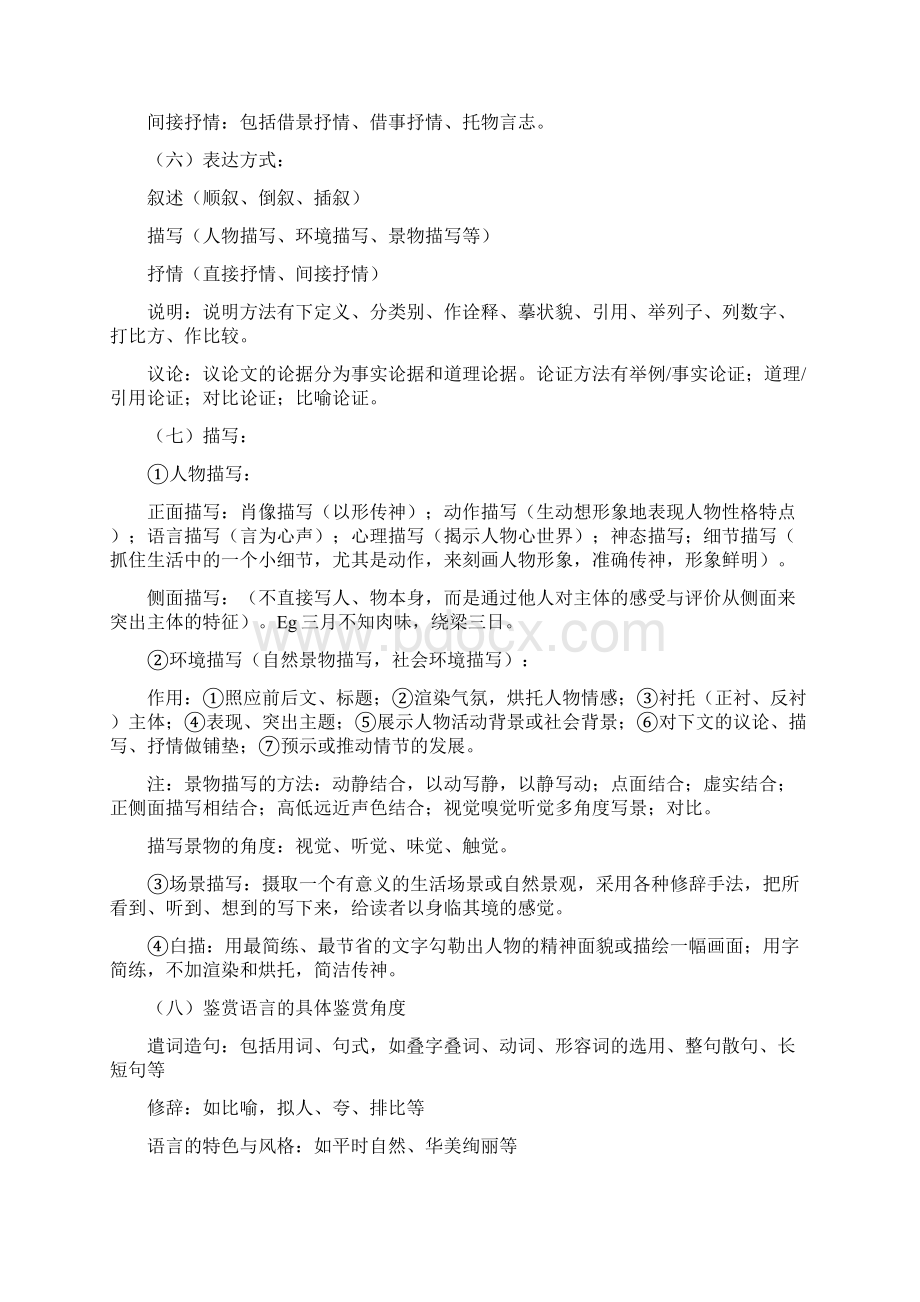 中考语文阅读理解最全答题模板与技巧Word格式.docx_第3页