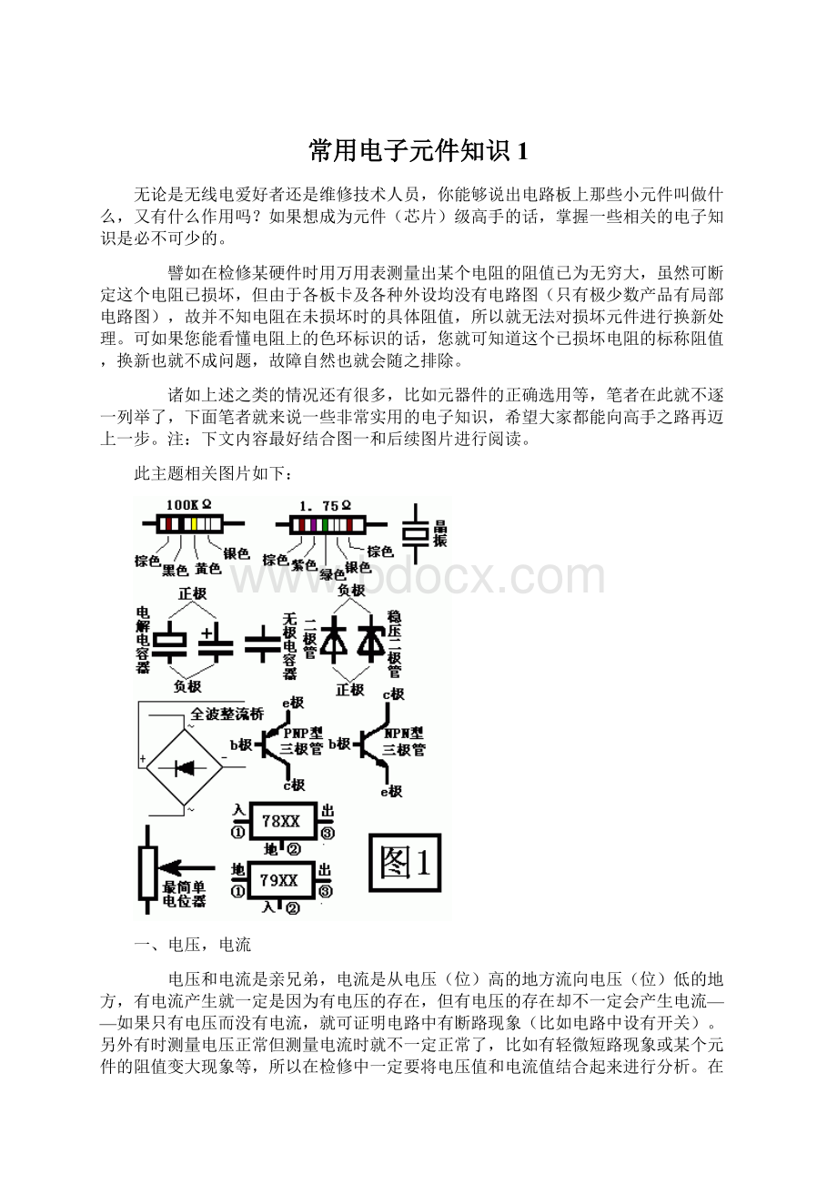 常用电子元件知识1.docx_第1页