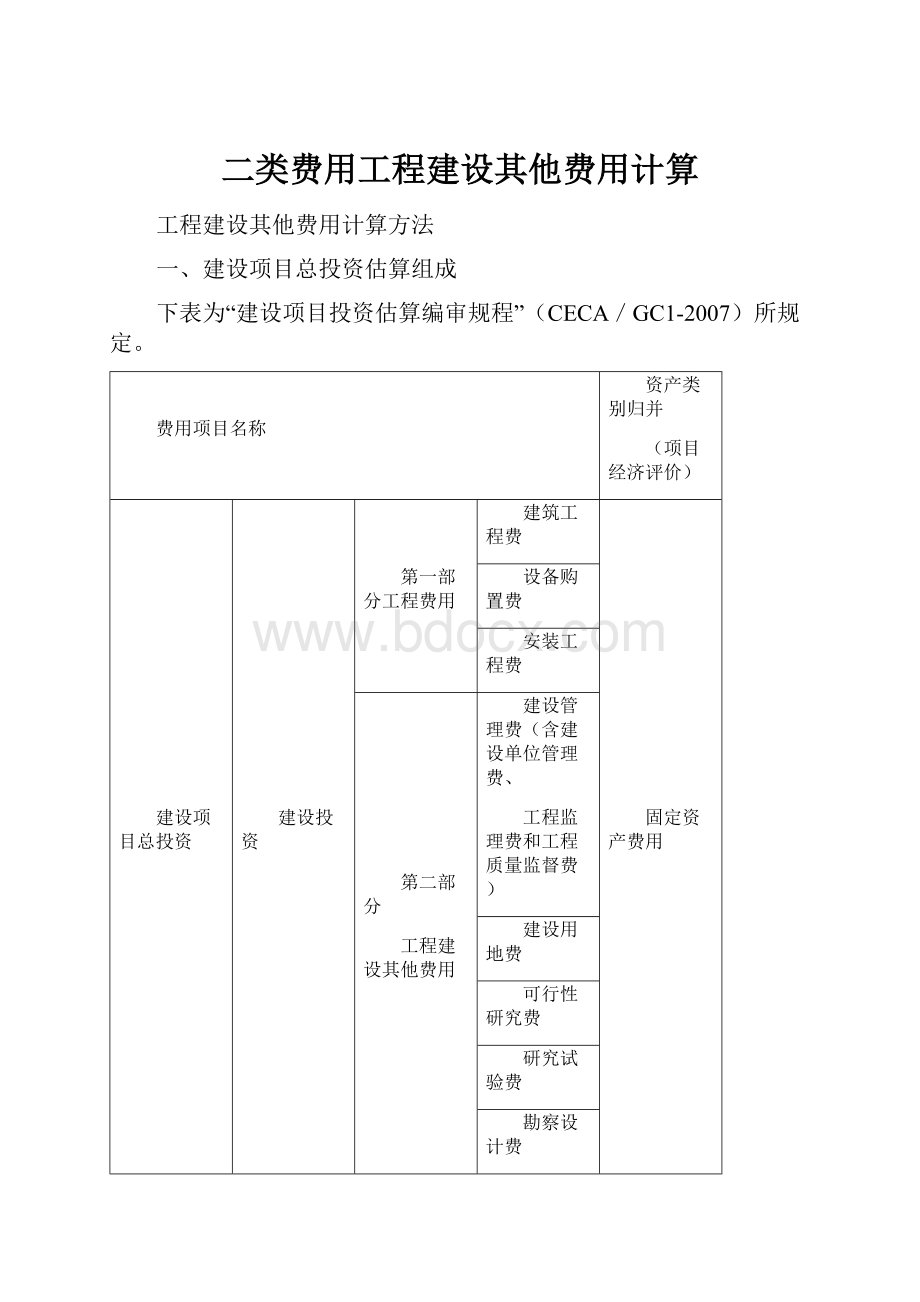 二类费用工程建设其他费用计算.docx_第1页