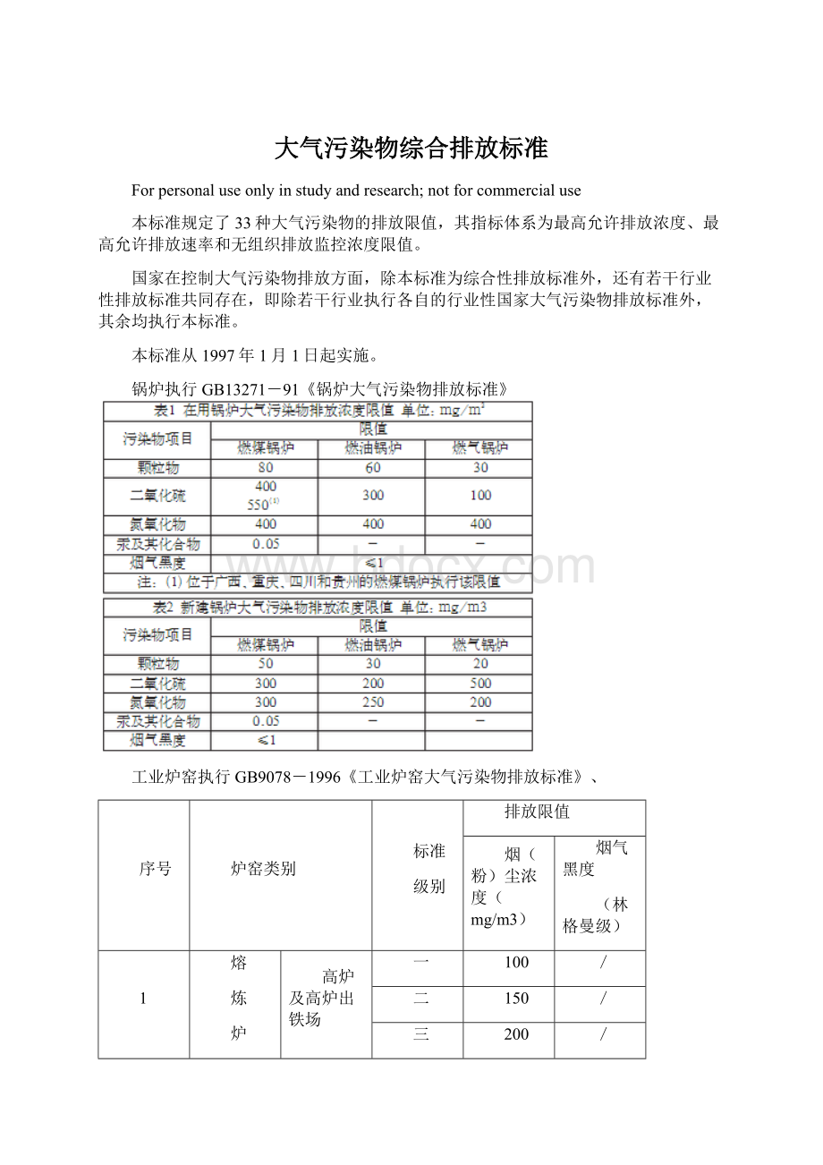 大气污染物综合排放标准.docx_第1页