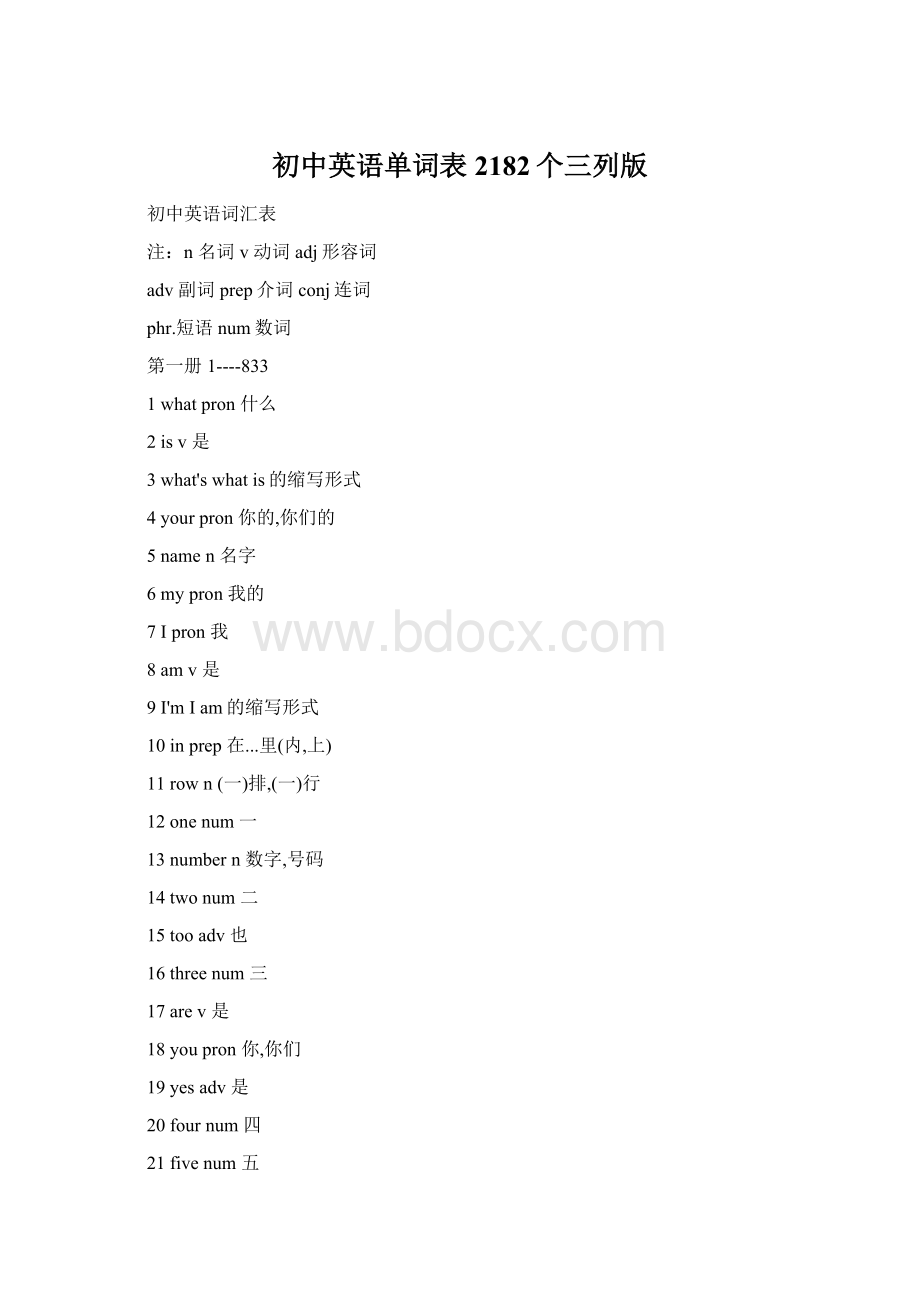 初中英语单词表2182个三列版.docx_第1页