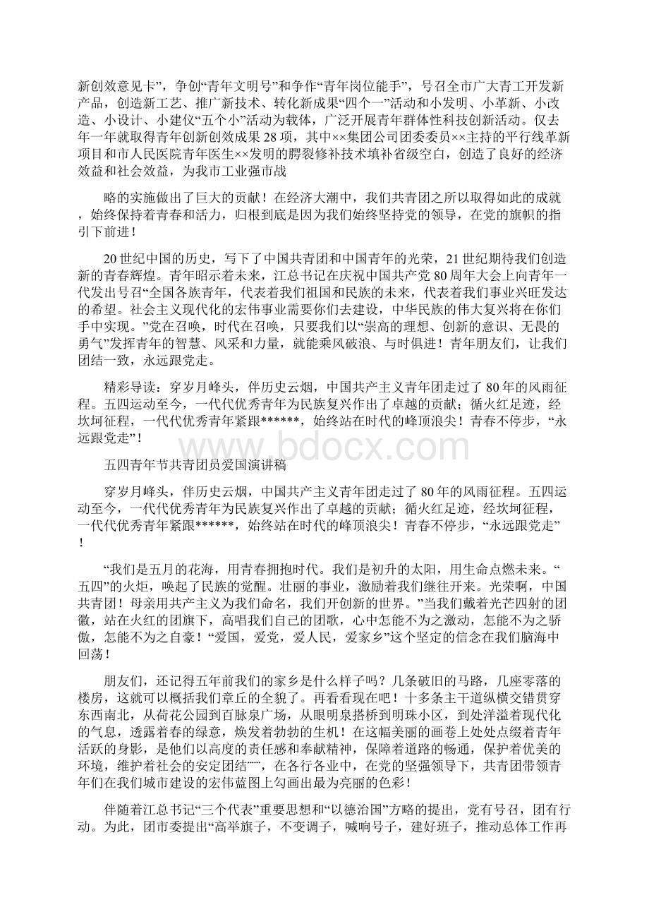 共青团员爱国发言稿Word文档下载推荐.docx_第2页