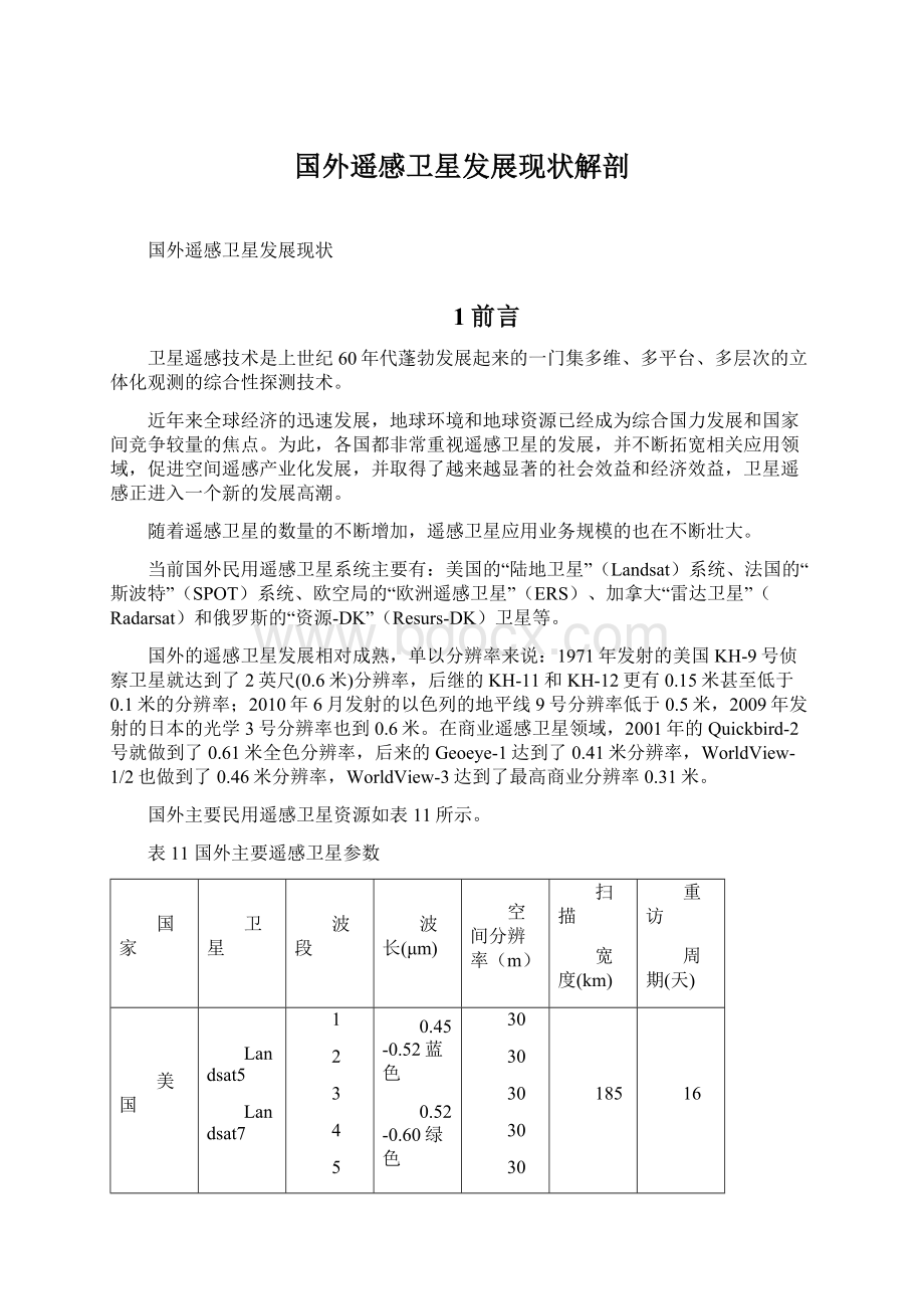 国外遥感卫星发展现状解剖.docx