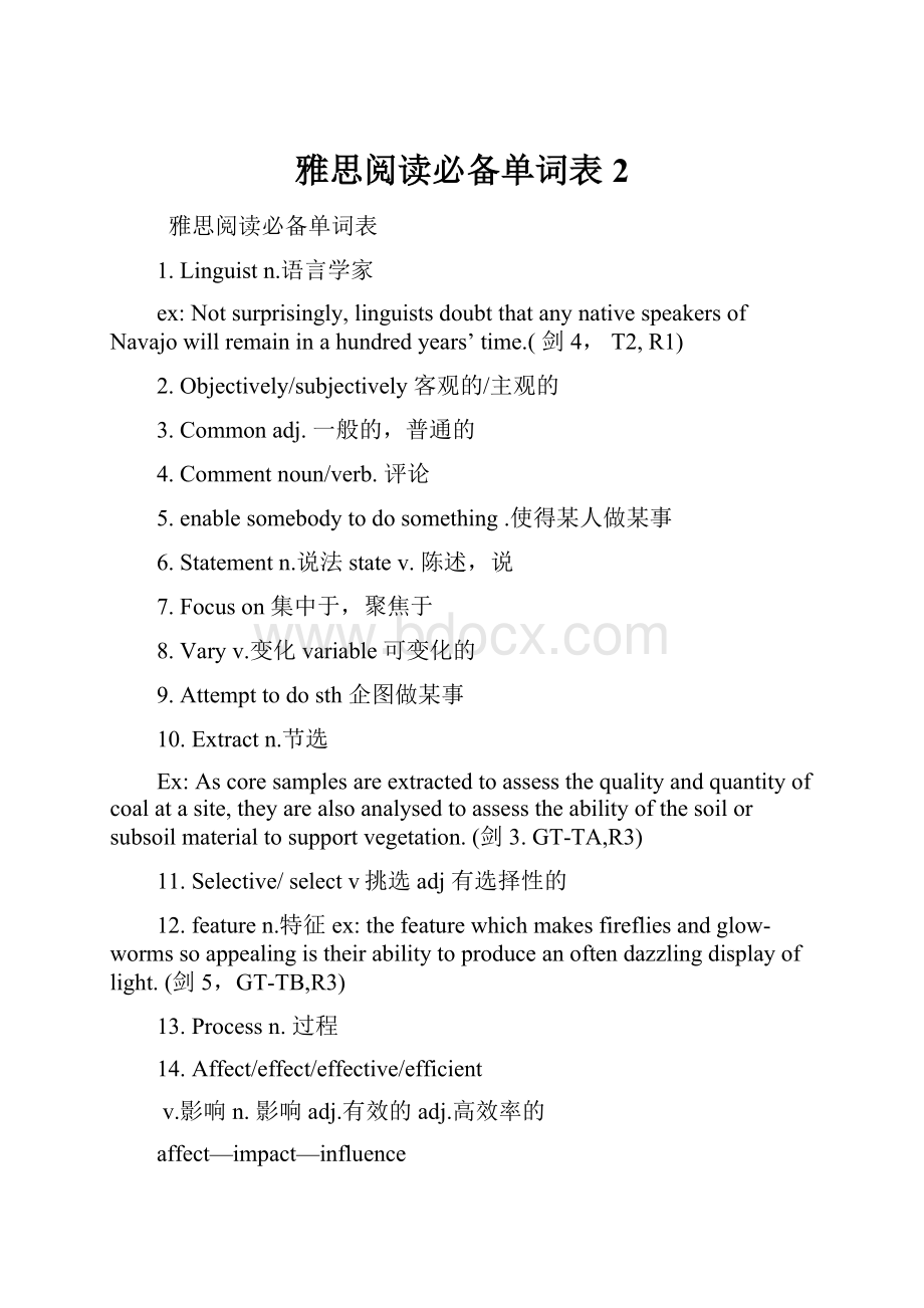 雅思阅读必备单词表2Word文件下载.docx