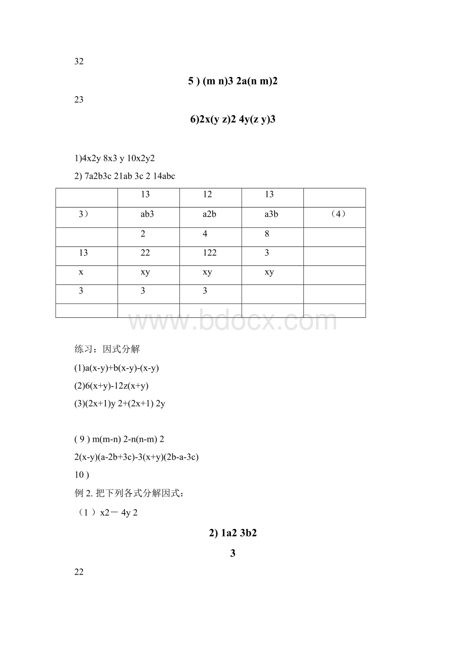 因式分解法提公因式法公式法Word文档下载推荐.docx_第2页