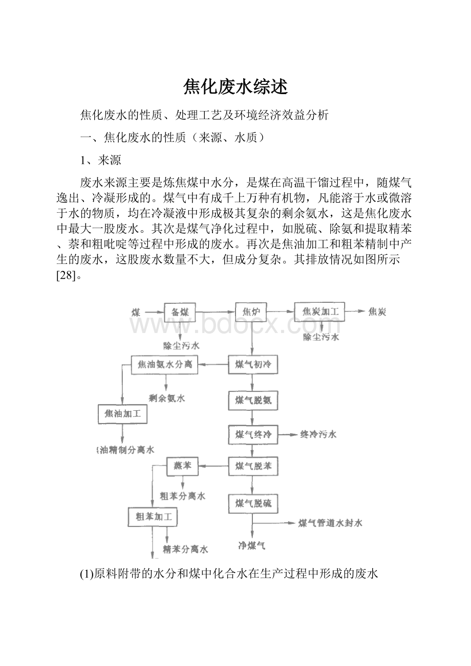 焦化废水综述Word文档下载推荐.docx_第1页